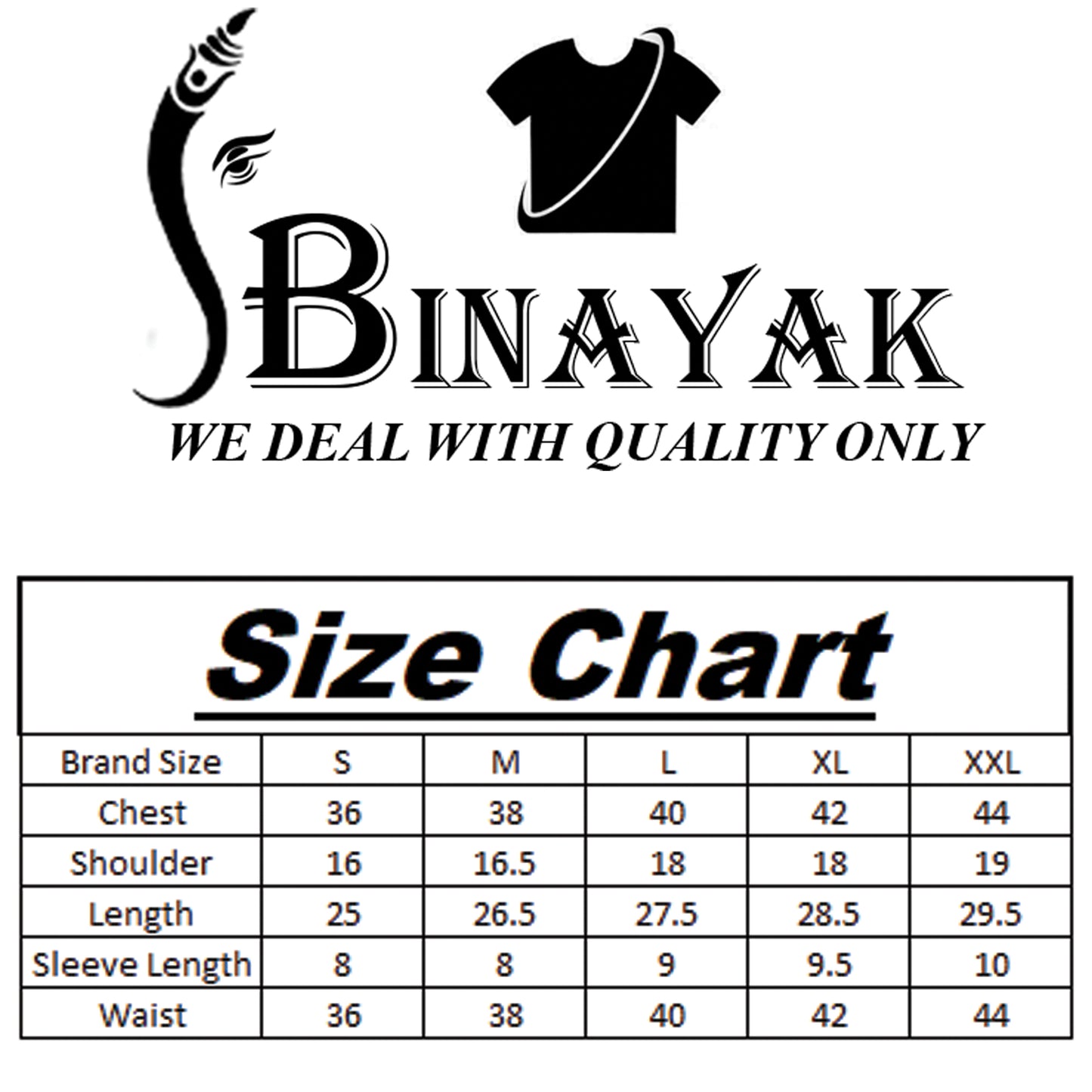 Jagannath Graphic T-Shirt Size Chart | Binayak Stores