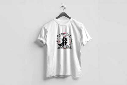 Valentine’s Day Matching Couple T-Shirts – Stylish Half Sleeve Custom Printed Tees for Him & Her – Heart-Themed Romantic Gifts – Premium Cotton Apparel – Perfect Valentine’s Day Gift (Pack of - 2)
