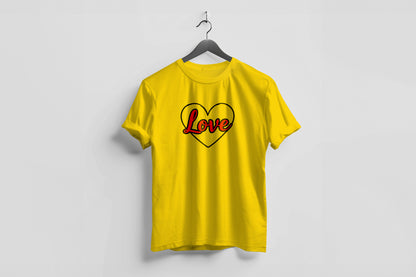 Valentine’s Day Matching Couple T-Shirts – Stylish Half Sleeve Custom Printed Tees for Him & Her – Heart-Themed Romantic Gifts – Premium Cotton Apparel – Perfect Valentine’s Day Gift (Pack of - 2)