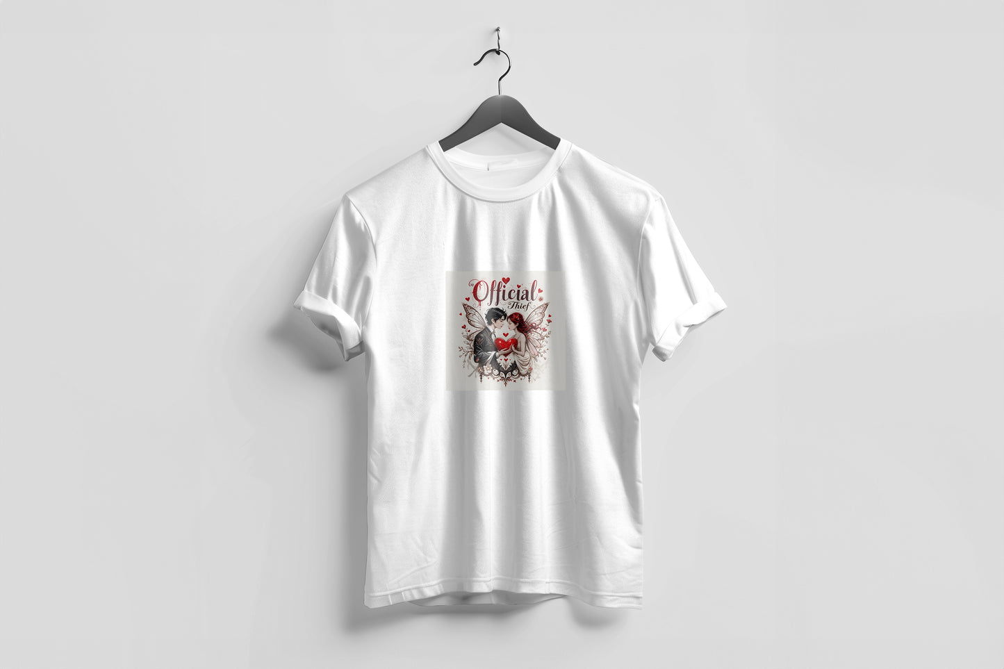 Valentine’s Day Matching Couple T-Shirts – Stylish Half Sleeve Custom Printed Tees for Him & Her – Heart-Themed Romantic Gifts – Premium Cotton Apparel – Perfect Valentine’s Day Gift (Pack of - 2)