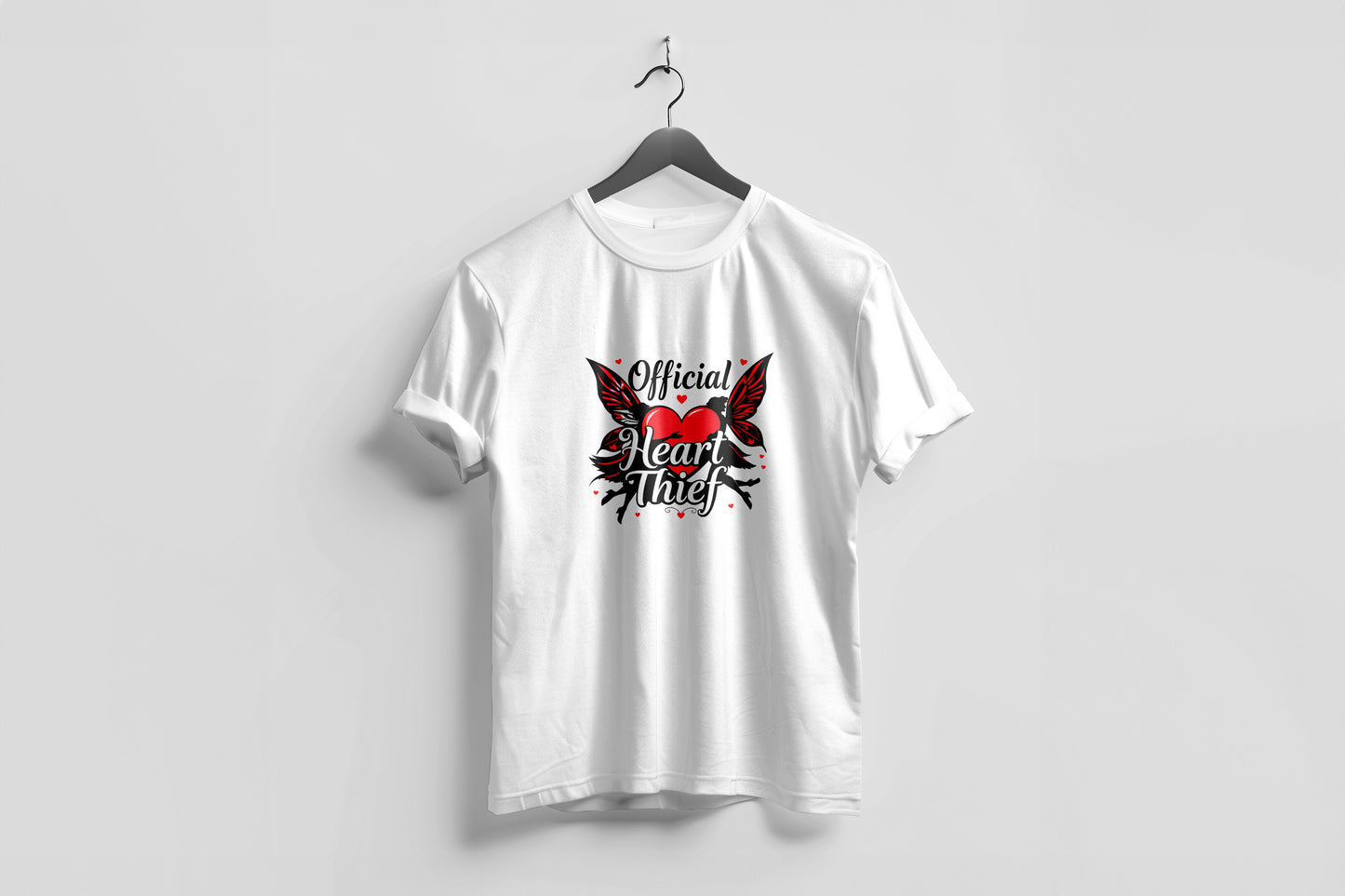 Valentine’s Day Matching Couple T-Shirts – Stylish Half Sleeve Custom Printed Tees for Him & Her – Heart-Themed Romantic Gifts – Premium Cotton Apparel – Perfect Valentine’s Day Gift (Pack of - 2)