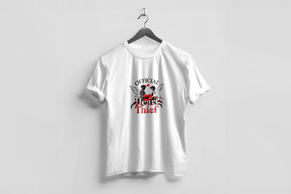 Valentine’s Day Matching Couple T-Shirts – Stylish Half Sleeve Custom Printed Tees for Him & Her – Heart-Themed Romantic Gifts – Premium Cotton Apparel – Perfect Valentine’s Day Gift (Pack of - 2)