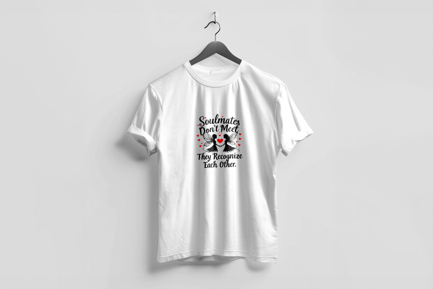 Valentine’s Day Matching Couple T-Shirts – Stylish Half Sleeve Custom Printed Tees for Him & Her – Heart-Themed Romantic Gifts – Premium Cotton Apparel – Perfect Valentine’s Day Gift (Pack of - 2)