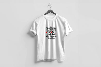 Valentine’s Day Matching Couple T-Shirts – Stylish Half Sleeve Custom Printed Tees for Him & Her – Heart-Themed Romantic Gifts – Premium Cotton Apparel – Perfect Valentine’s Day Gift (Pack of - 2)