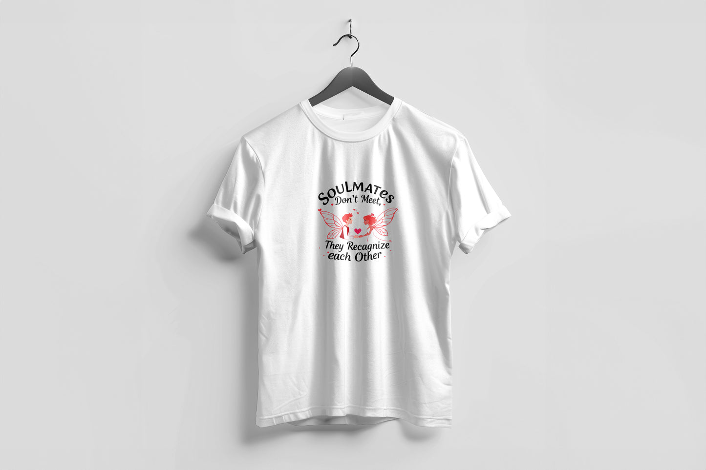 Valentine’s Day Matching Couple T-Shirts – Stylish Half Sleeve Custom Printed Tees for Him & Her – Heart-Themed Romantic Gifts – Premium Cotton Apparel – Perfect Valentine’s Day Gift (Pack of - 2)