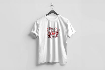 Valentine’s Day Matching Couple T-Shirts – Stylish Half Sleeve Custom Printed Tees for Him & Her – Heart-Themed Romantic Gifts – Premium Cotton Apparel – Perfect Valentine’s Day Gift (Pack of - 2)
