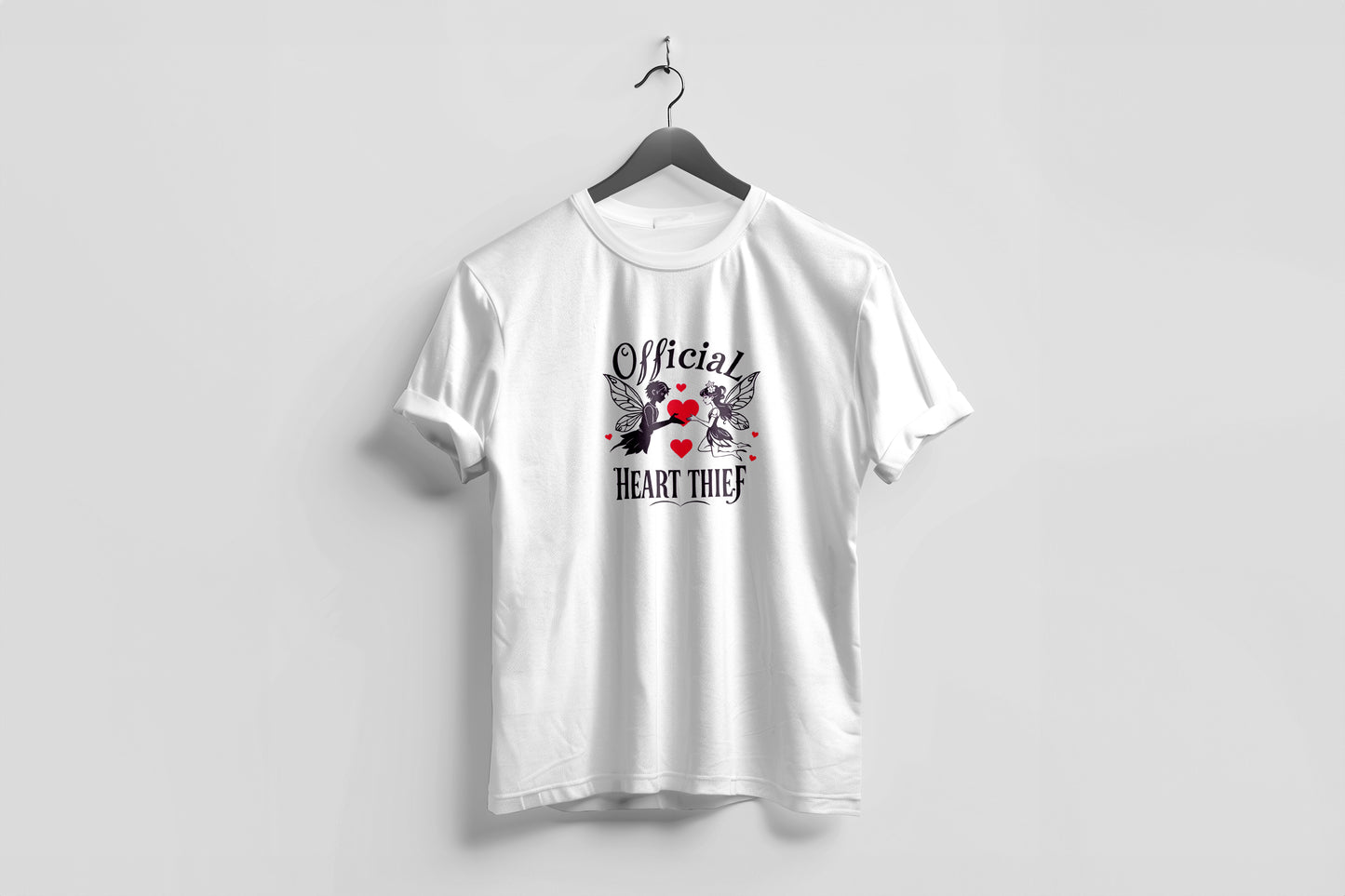Valentine’s Day Matching Couple T-Shirts – Stylish Half Sleeve Custom Printed Tees for Him & Her – Heart-Themed Romantic Gifts – Premium Cotton Apparel – Perfect Valentine’s Day Gift (Pack of - 2)