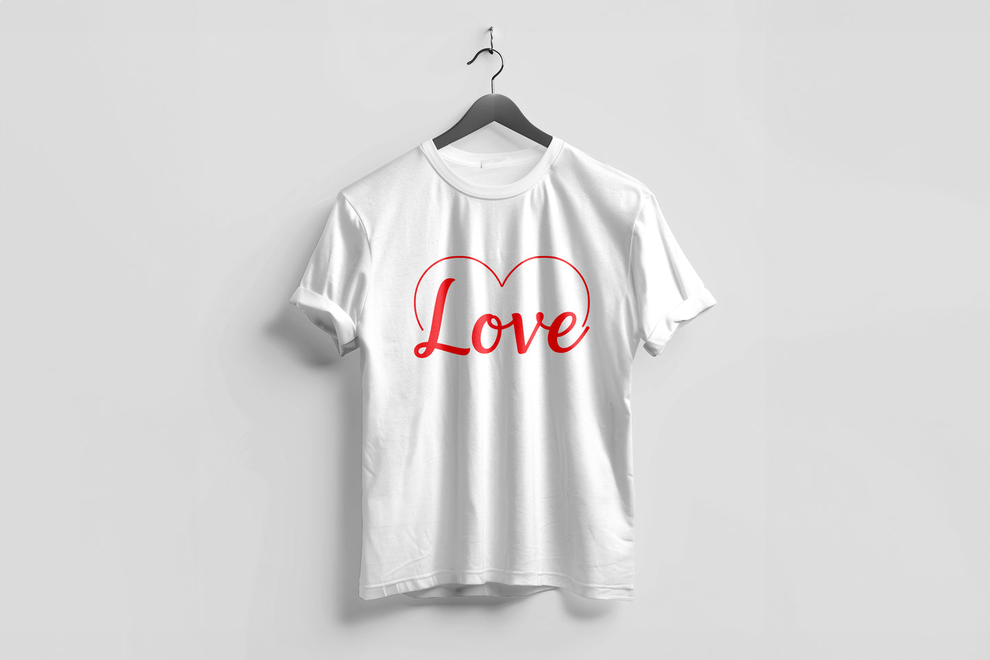 Valentine’s Day Matching Couple T-Shirts – Stylish Half Sleeve Custom Printed Tees for Him & Her – Heart-Themed Romantic Gifts – Premium Cotton Apparel – Perfect Valentine’s Day Gift (Pack of - 2)