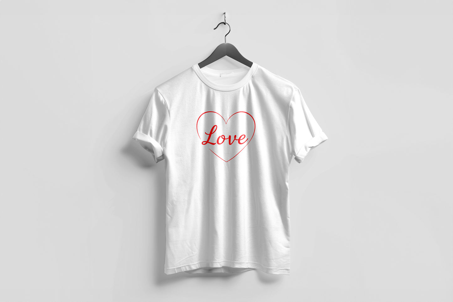 Valentine’s Day Matching Couple T-Shirts – Stylish Half Sleeve Custom Printed Tees for Him & Her – Heart-Themed Romantic Gifts – Premium Cotton Apparel – Perfect Valentine’s Day Gift (Pack of - 2)