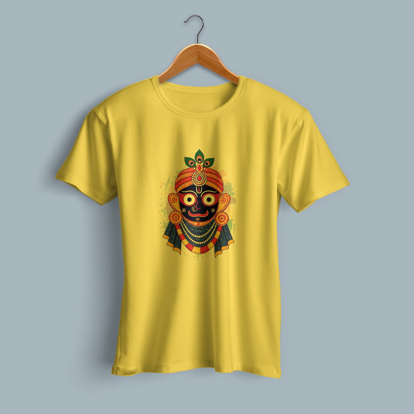 Rath Yatra Printed Cotton T-Shirt Flat Lay | Binayak Stores