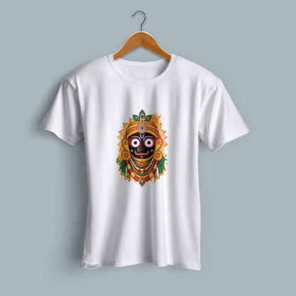 Jagannath Dev Printed Cotton T-Shirt Flat Lay | Binayak Stores