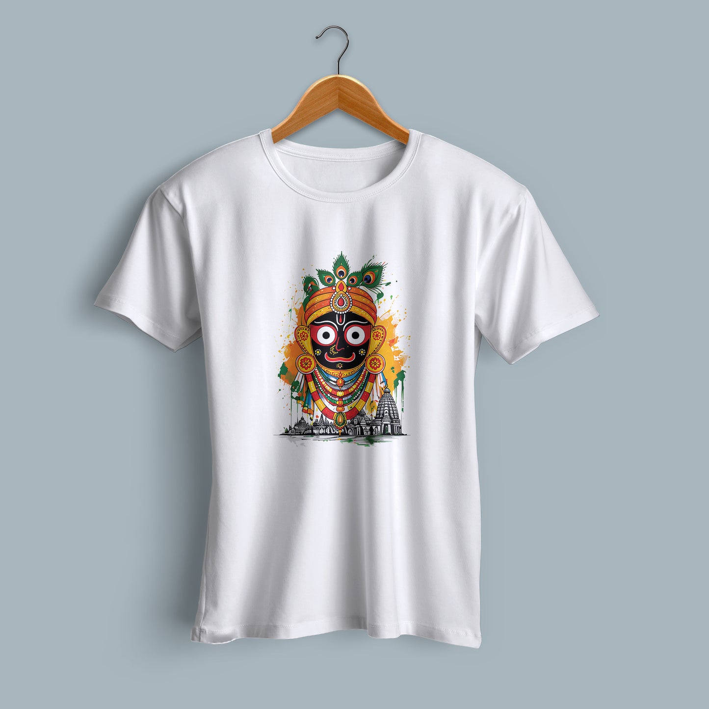 Jagannath Puri Printed Cotton T-Shirt Flat Lay | Binayak Stores