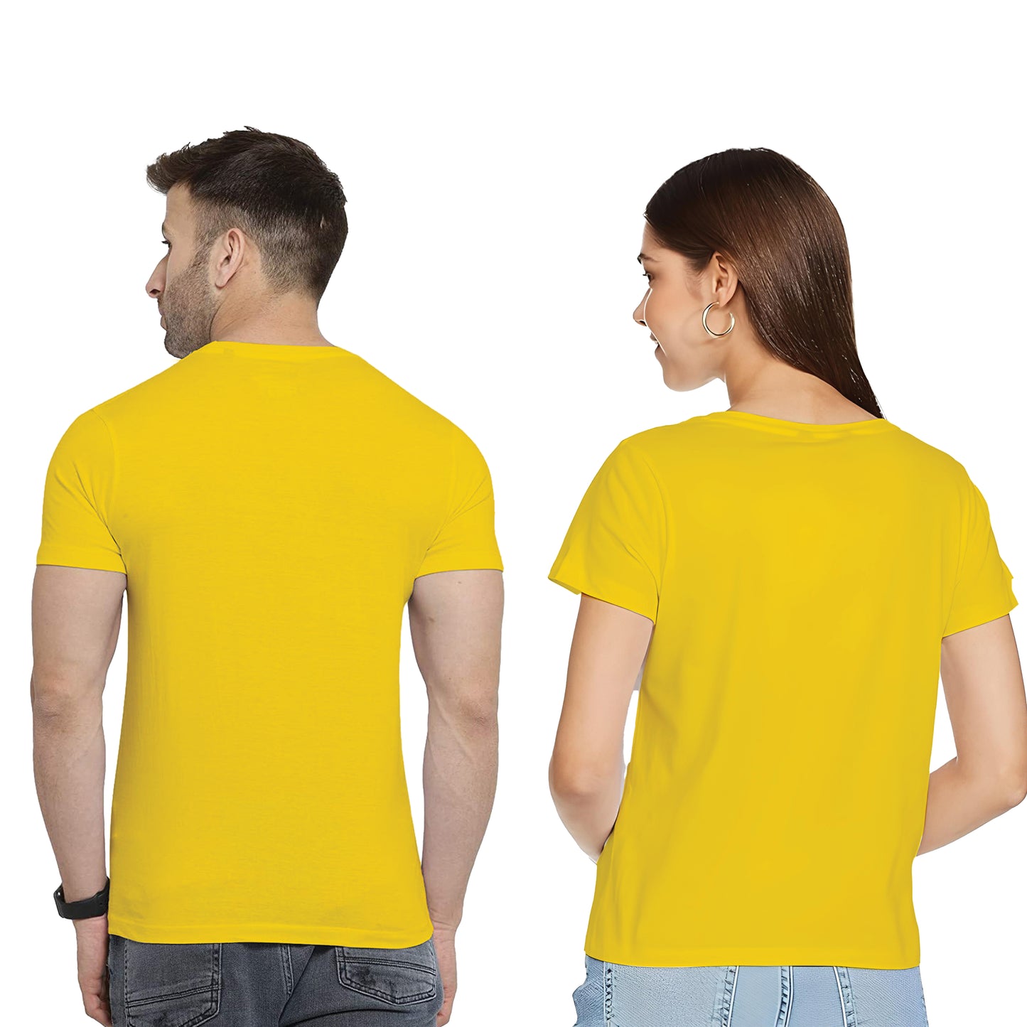 Valentine’s Day Matching Couple T-Shirts – Stylish Half Sleeve Custom Printed Tees for Him & Her – Heart-Themed Romantic Gifts – Premium Cotton Apparel – Perfect Valentine’s Day Gift (Pack of - 2)