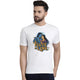 Krishna Flute Printed Cotton T-Shirt | Round Neck | Binayak