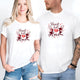 Valentine’s Day Matching Couple T-Shirts – Stylish Half Sleeve Custom Printed Tees for Him & Her – Heart-Themed Romantic Gifts – Premium Cotton Apparel – Perfect Valentine’s Day Gift (Pack of - 2)