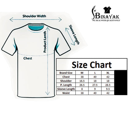 Premium 100% Cotton Alphabet Print T-Shirts for Men - A