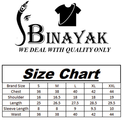 Jagannath Puri Printed T-Shirt Size Chart | Binayak Stores