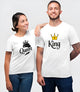 Valentine’s Day Matching Couple T-Shirts – Stylish Half Sleeve Custom Printed Tees for Him & Her – Heart-Themed Romantic Gifts – Premium Cotton Apparel – Perfect Valentine’s Day Gift (Pack of - 2)