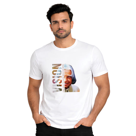 Independence Day T Shirt for Men Cotton Round Neck Half Sleeve - APJ Abdul Kalam