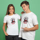 Valentine’s Day Matching Couple T-Shirts – Stylish Half Sleeve Custom Printed Tees for Him & Her – Heart-Themed Romantic Gifts – Premium Cotton Apparel – Perfect Valentine’s Day Gift (Pack of - 2)