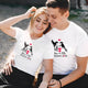 Valentine’s Day Matching Couple T-Shirts – Stylish Half Sleeve Custom Printed Tees for Him & Her – Heart-Themed Romantic Gifts – Premium Cotton Apparel – Perfect Valentine’s Day Gift (Pack of - 2)