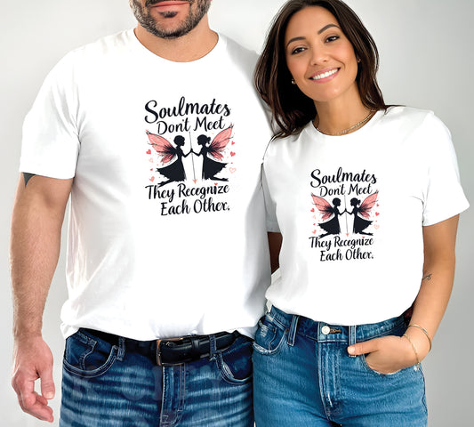 Valentine’s Day Matching Couple T-Shirts – Stylish Half Sleeve Custom Printed Tees for Him & Her – Heart-Themed Romantic Gifts – Premium Cotton Apparel – Perfect Valentine’s Day Gift (Pack of - 2)