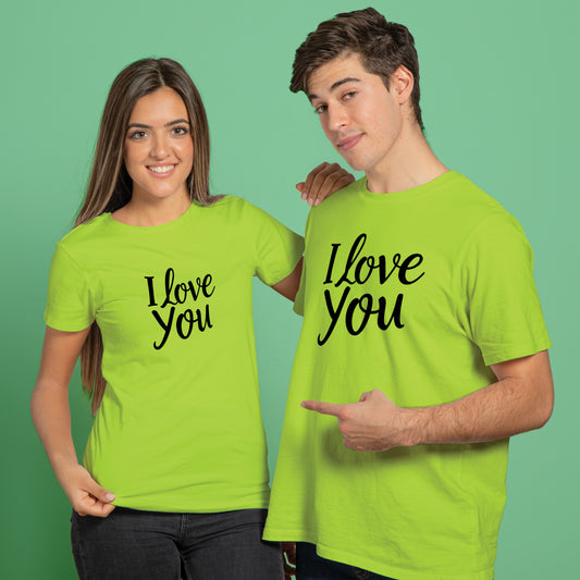 Valentine’s Day Matching Couple T-Shirts – Stylish Half Sleeve Custom Printed Tees for Him & Her – Heart-Themed Romantic Gifts – Premium Cotton Apparel – Perfect Valentine’s Day Gift (Pack of - 2)