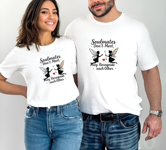 Valentine’s Day Matching Couple T-Shirts – Stylish Half Sleeve Custom Printed Tees for Him & Her – Heart-Themed Romantic Gifts – Premium Cotton Apparel – Perfect Valentine’s Day Gift (Pack of - 2)