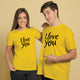 Valentine’s Day Matching Couple T-Shirts – Stylish Half Sleeve Custom Printed Tees for Him & Her – Heart-Themed Romantic Gifts – Premium Cotton Apparel – Perfect Valentine’s Day Gift (Pack of - 2)