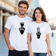 Valentine’s Day Matching Couple T-Shirts – Stylish Half Sleeve Custom Printed Tees for Him & Her – Heart-Themed Romantic Gifts – Premium Cotton Apparel – Perfect Valentine’s Day Gift (Pack of - 2)