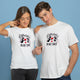 Valentine’s Day Matching Couple T-Shirts – Stylish Half Sleeve Custom Printed Tees for Him & Her – Heart-Themed Romantic Gifts – Premium Cotton Apparel – Perfect Valentine’s Day Gift (Pack of - 2)