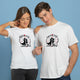 Valentine’s Day Matching Couple T-Shirts – Stylish Half Sleeve Custom Printed Tees for Him & Her – Heart-Themed Romantic Gifts – Premium Cotton Apparel – Perfect Valentine’s Day Gift (Pack of - 2)