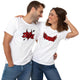 Valentine’s Day Matching Couple T-Shirts – Stylish Half Sleeve Custom Printed Tees for Him & Her – Heart-Themed Romantic Gifts – Premium Cotton Apparel – Perfect Valentine’s Day Gift (Pack of - 2)
